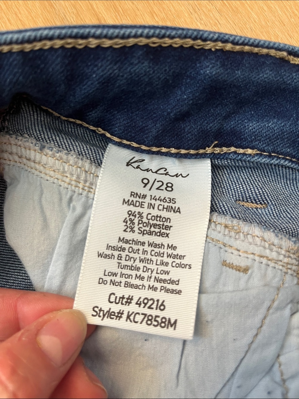 EUC KanCan Dark Indigo High-Rise Flare Jeans with Frayed Hem - Picture 3 of 11